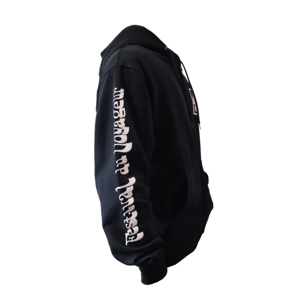 Hoodie zip noir cote